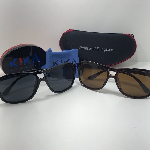 2 for 1 Summer Sale Mens Kika Eyewear Black&Brown - Picture 1 of 8